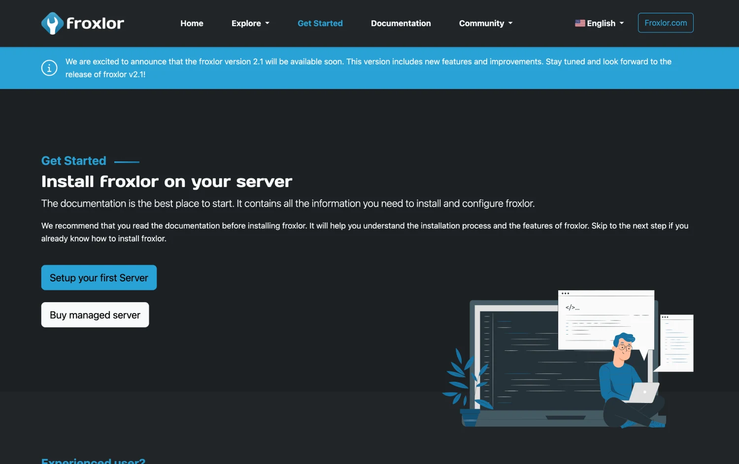 Froxlor, control panel hosting open source gratis untuk server Linux.